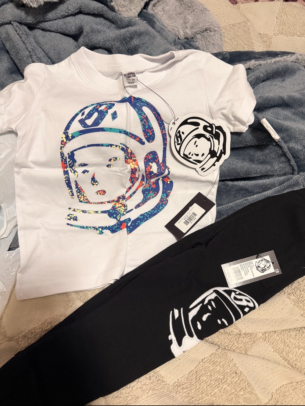 Billionaire Boys Club Graphic Tee & Sweatpants Set - White & Black